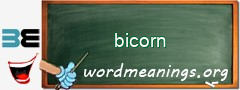 WordMeaning blackboard for bicorn